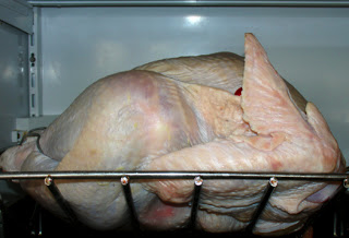 a raw turkey
